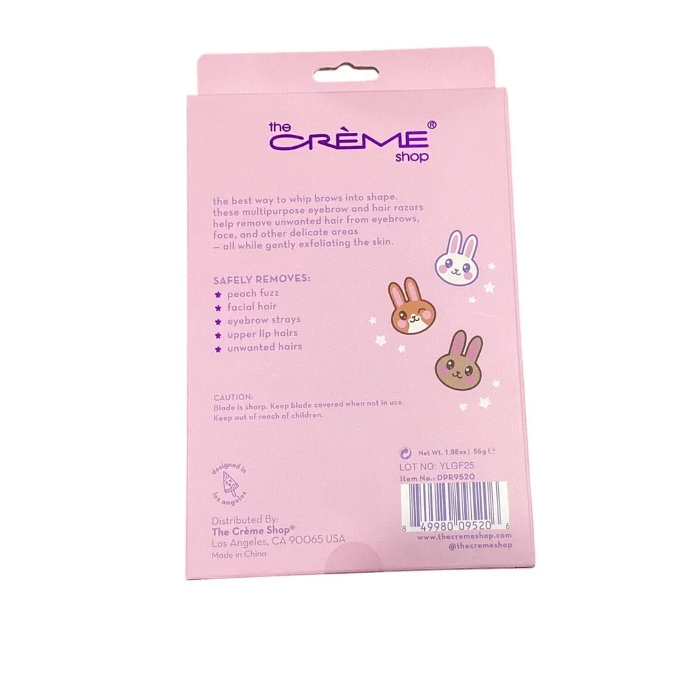 The Creme Shop Smooth Finish Dermaplane Razors Set of 5 Bunny DPR9520‎ New